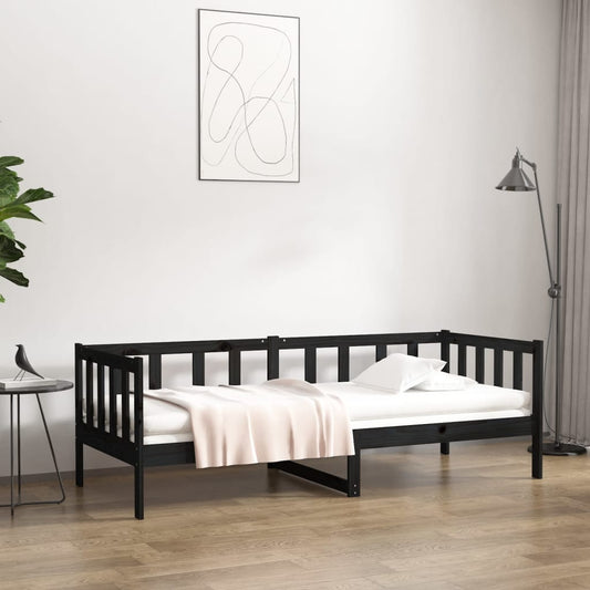 Sohvasänky musta 80x200 cm täysi mänty - Sisustajankoti.fi