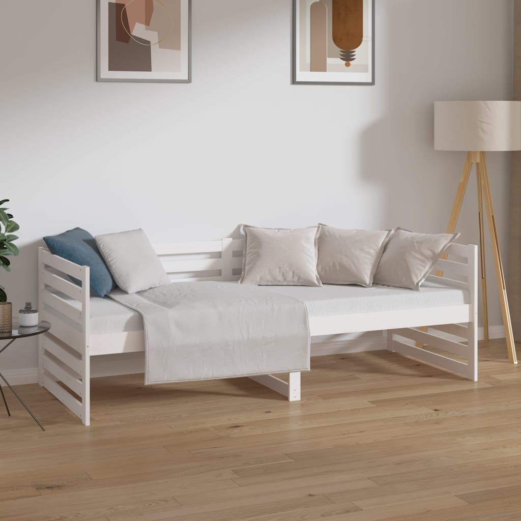 Sohvasänky valkoinen 80x200 cm täysi mänty - Sisustajankoti.fi
