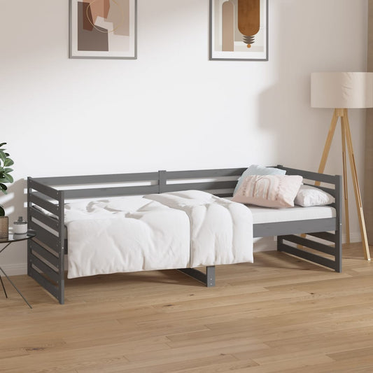Sohvasänky harmaa 80x200 cm täysi mänty - Sisustajankoti.fi