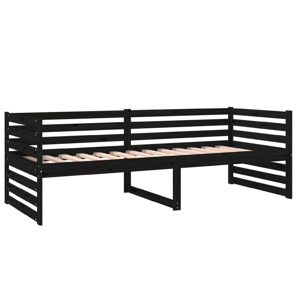 Sohvasänky musta 80x200 cm täysi mänty - Sisustajankoti.fi