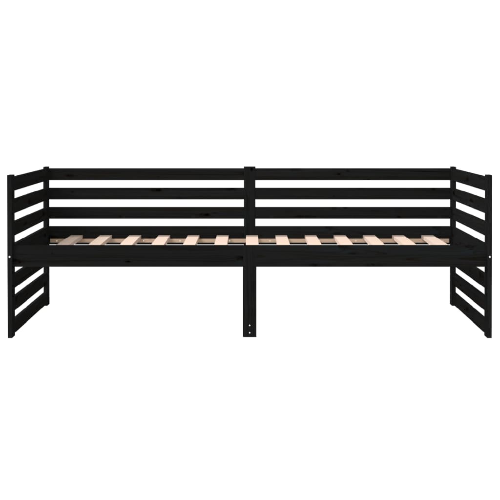 Sohvasänky musta 80x200 cm täysi mänty - Sisustajankoti.fi