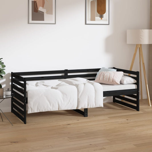 Sohvasänky musta 80x200 cm täysi mänty - Sisustajankoti.fi