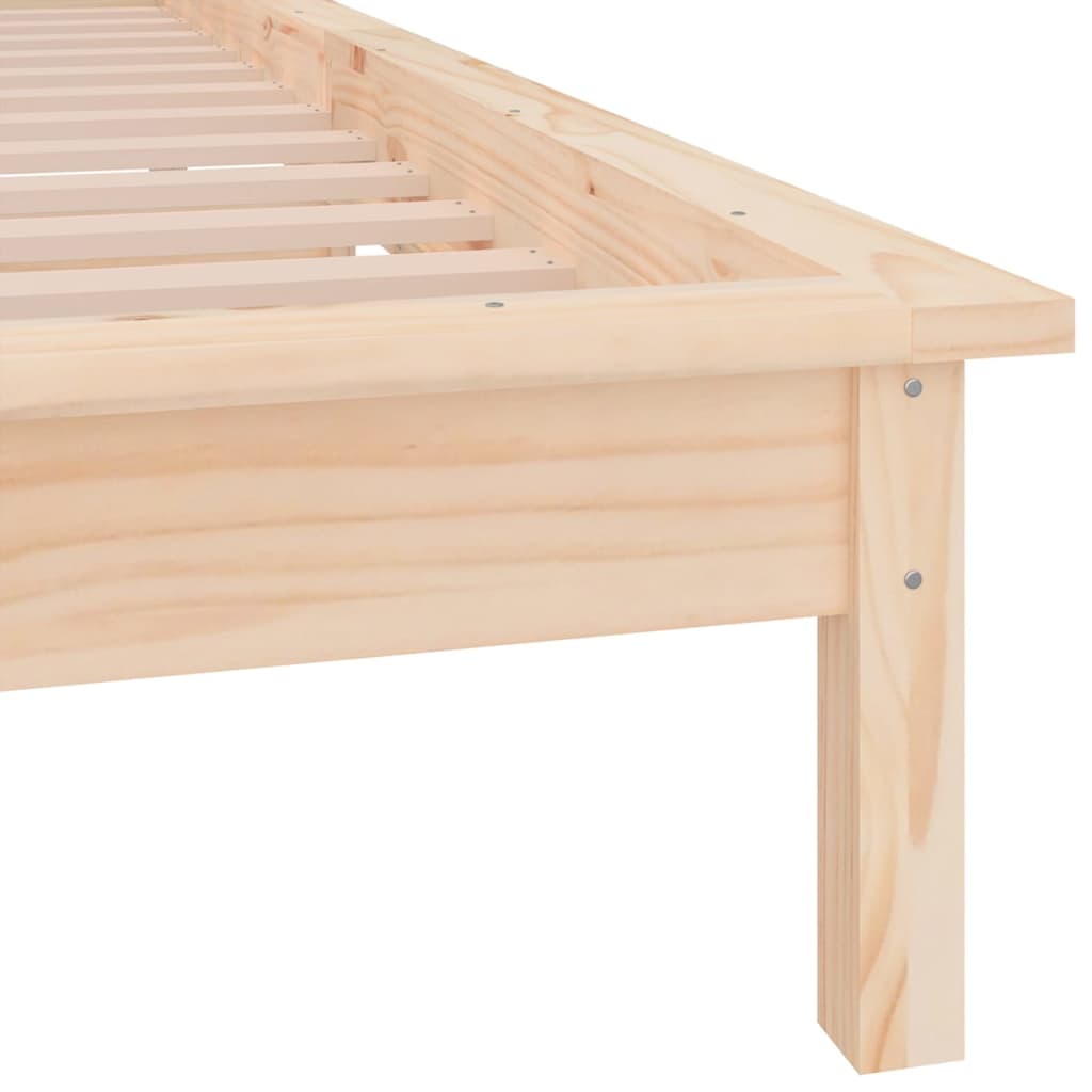 Sängynrunko LED-valoilla 75x190 cm 2FT6 Small Single täysi puu - Sisustajankoti.fi