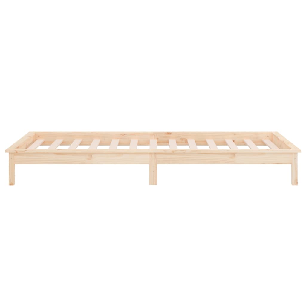 Sängynrunko LED-valoilla 90x190 cm 3FT Single täysi puu - Sisustajankoti.fi