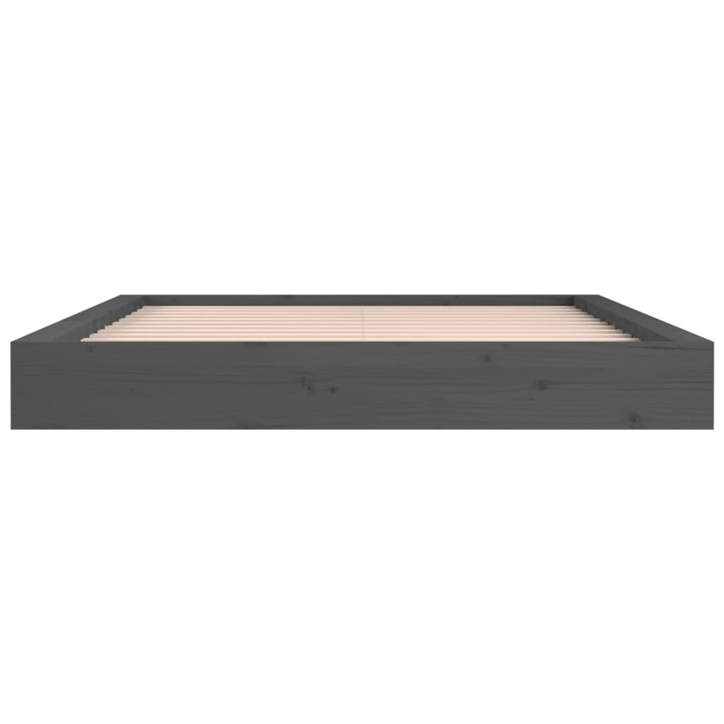 Sängynrunko harmaa 160x200 cm täysi puu - Sisustajankoti.fi
