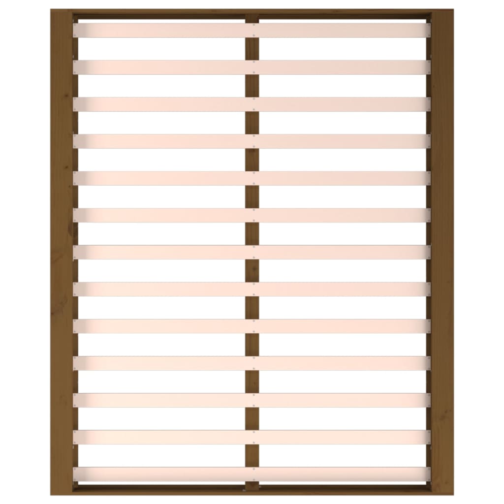 Sängynrunko hunajanruskea 150x200 cm 5FT King Size täysi puu - Sisustajankoti.fi