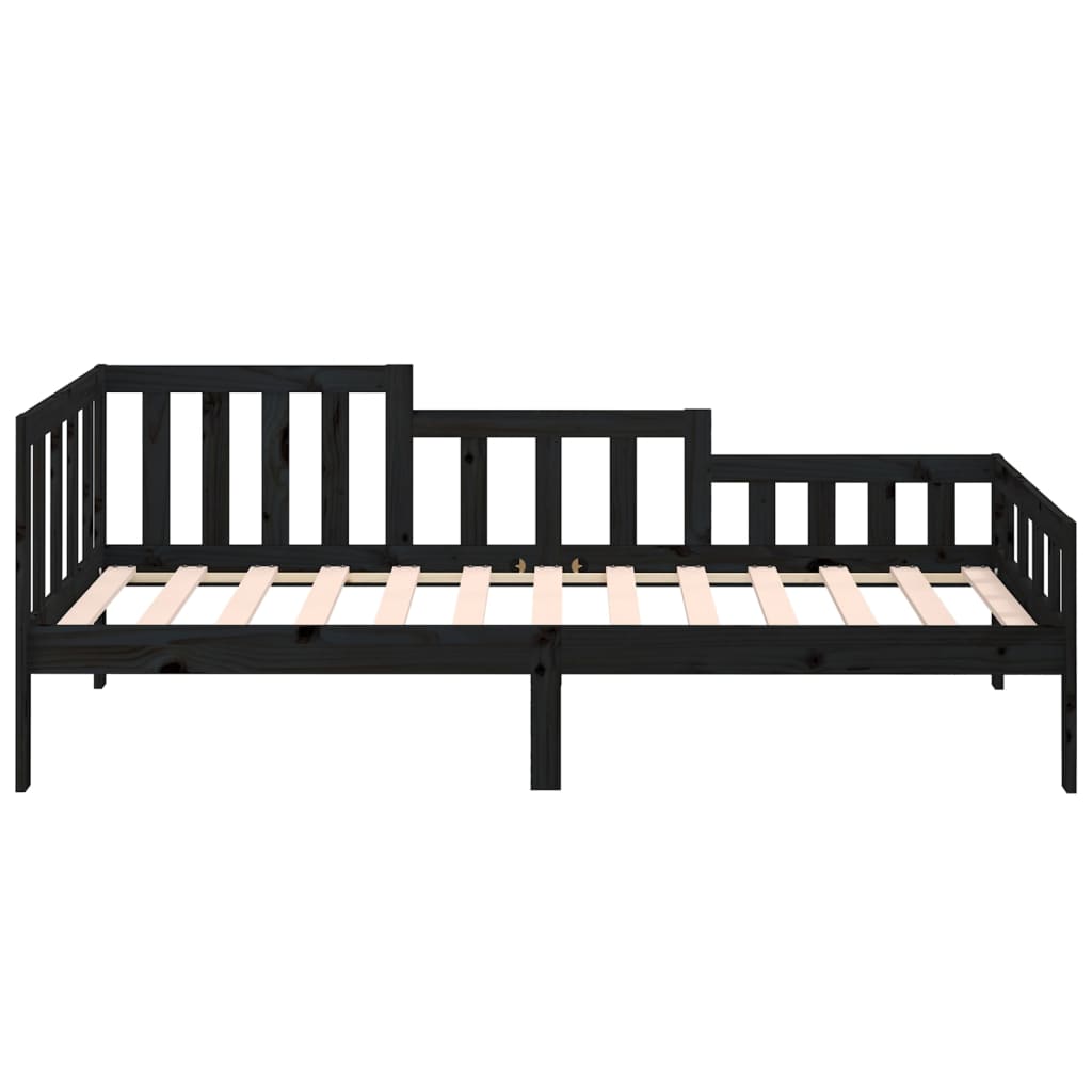 Sohvasänky musta 80x200 cm täysi mänty - Sisustajankoti.fi