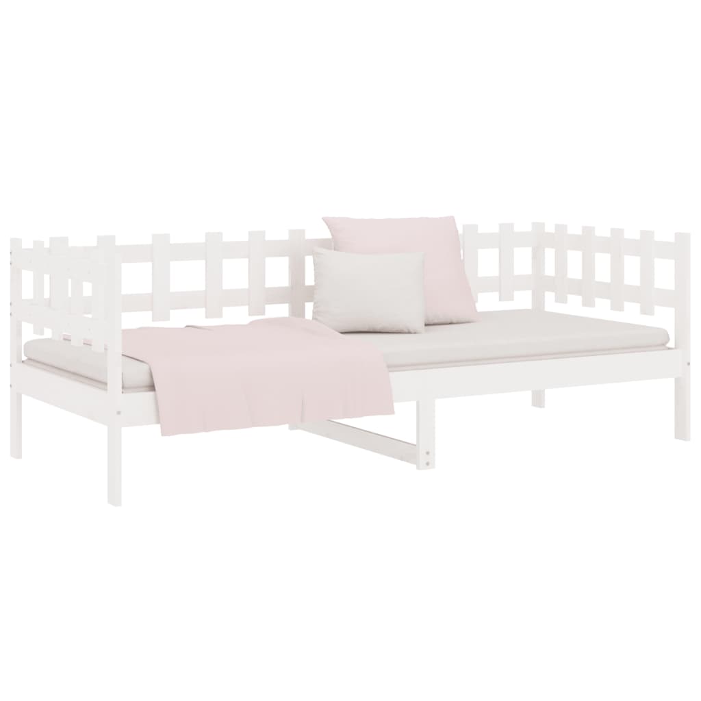 Sohvasänky valkoinen 90x190 cm täysi mänty - Sisustajankoti.fi