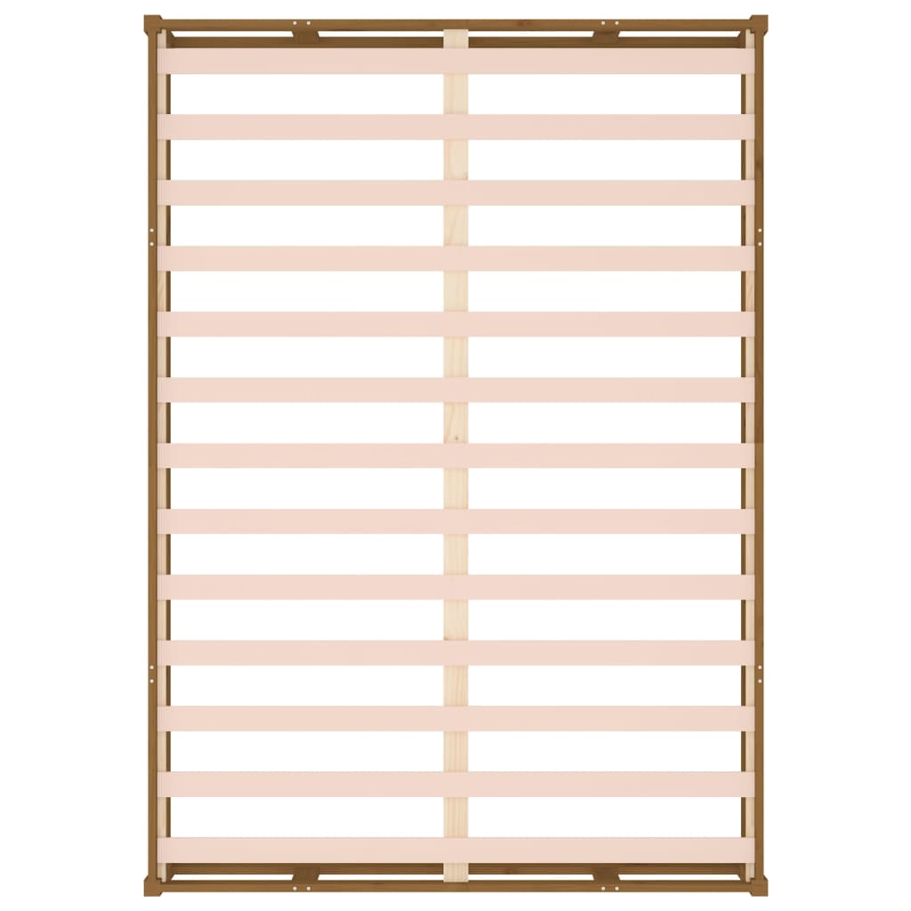 Sängynrunko hunajanruskea 150x200 cm 5FT King Size täysi puu - Sisustajankoti.fi