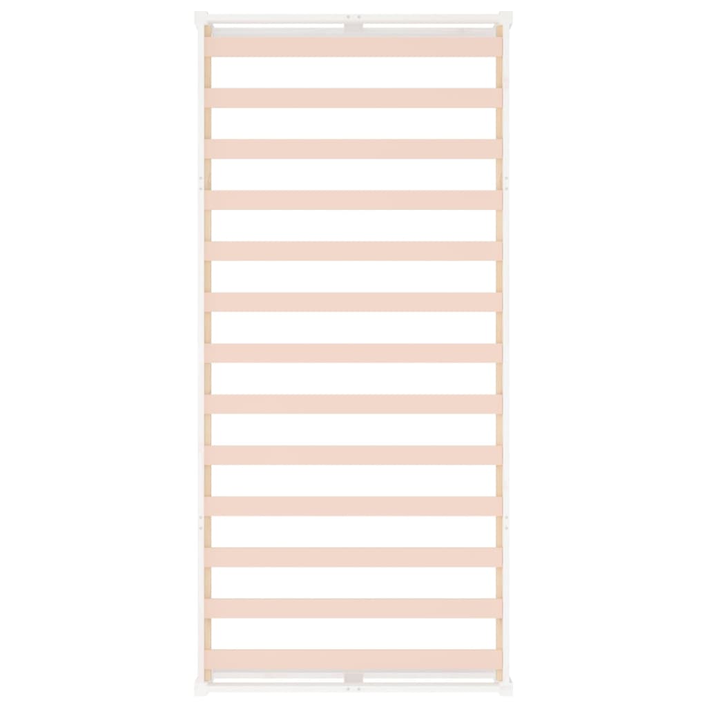 Sängynrunko valkoinen 75x190 cm 2FT6 Small Single täysi puu - Sisustajankoti.fi