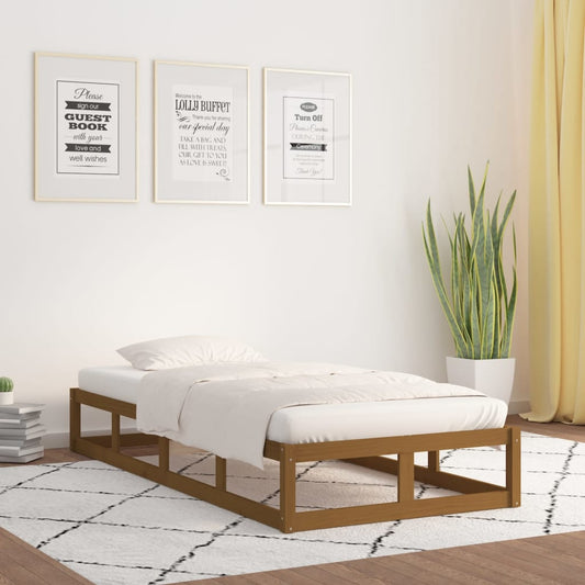 Sängynrunko hunajanruskea 90x190 cm 3FT Single täysi puu - Sisustajankoti.fi