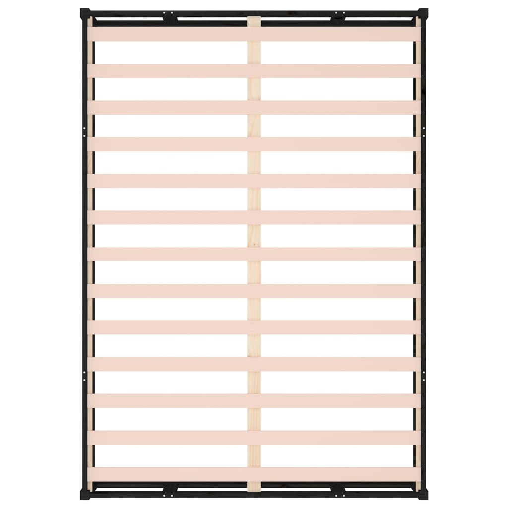 Sängynrunko musta 120x190 cm 4FT Small Double täysi puu - Sisustajankoti.fi