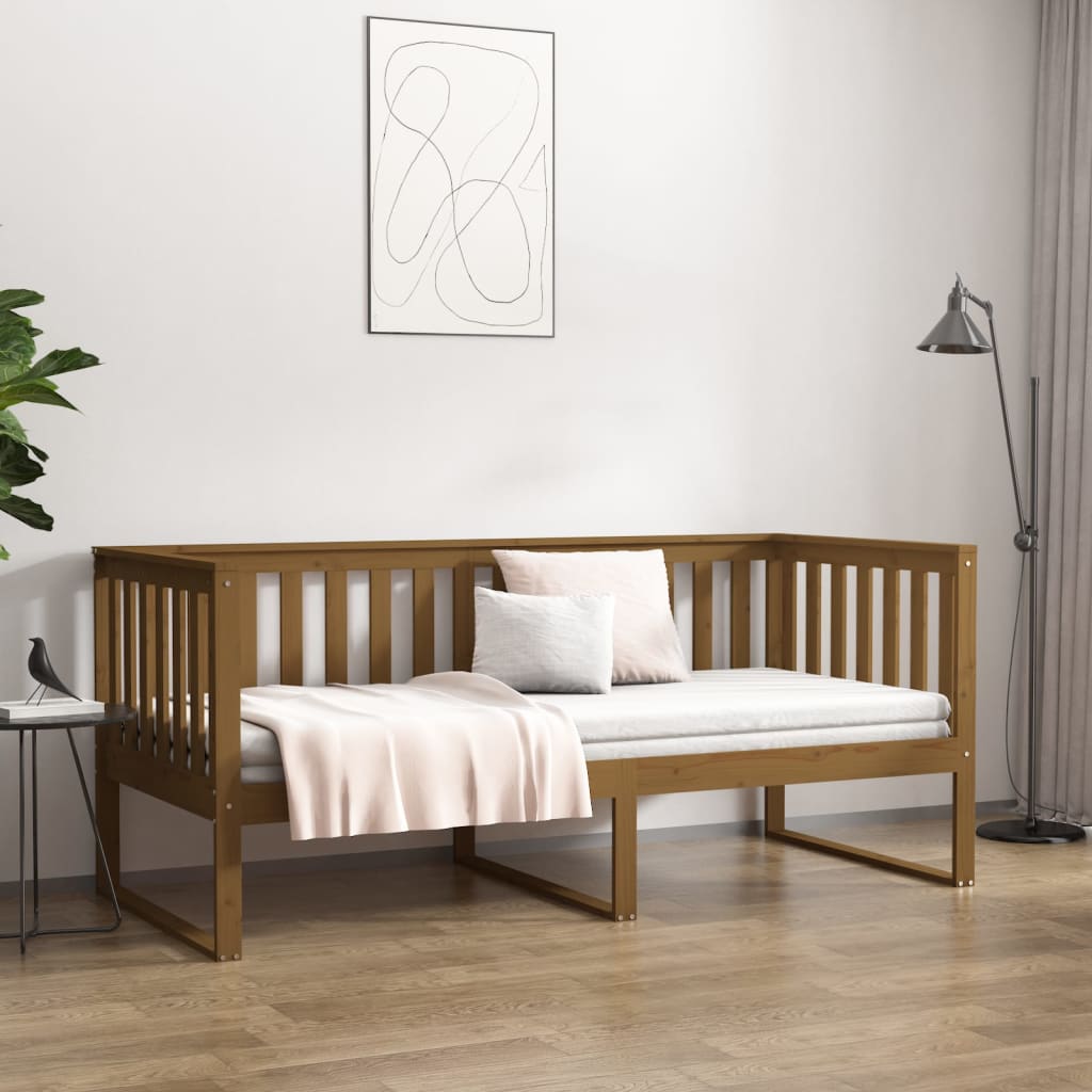 Sohvasänky hunajanruskea 90x190 cm täysi mänty - Sisustajankoti.fi