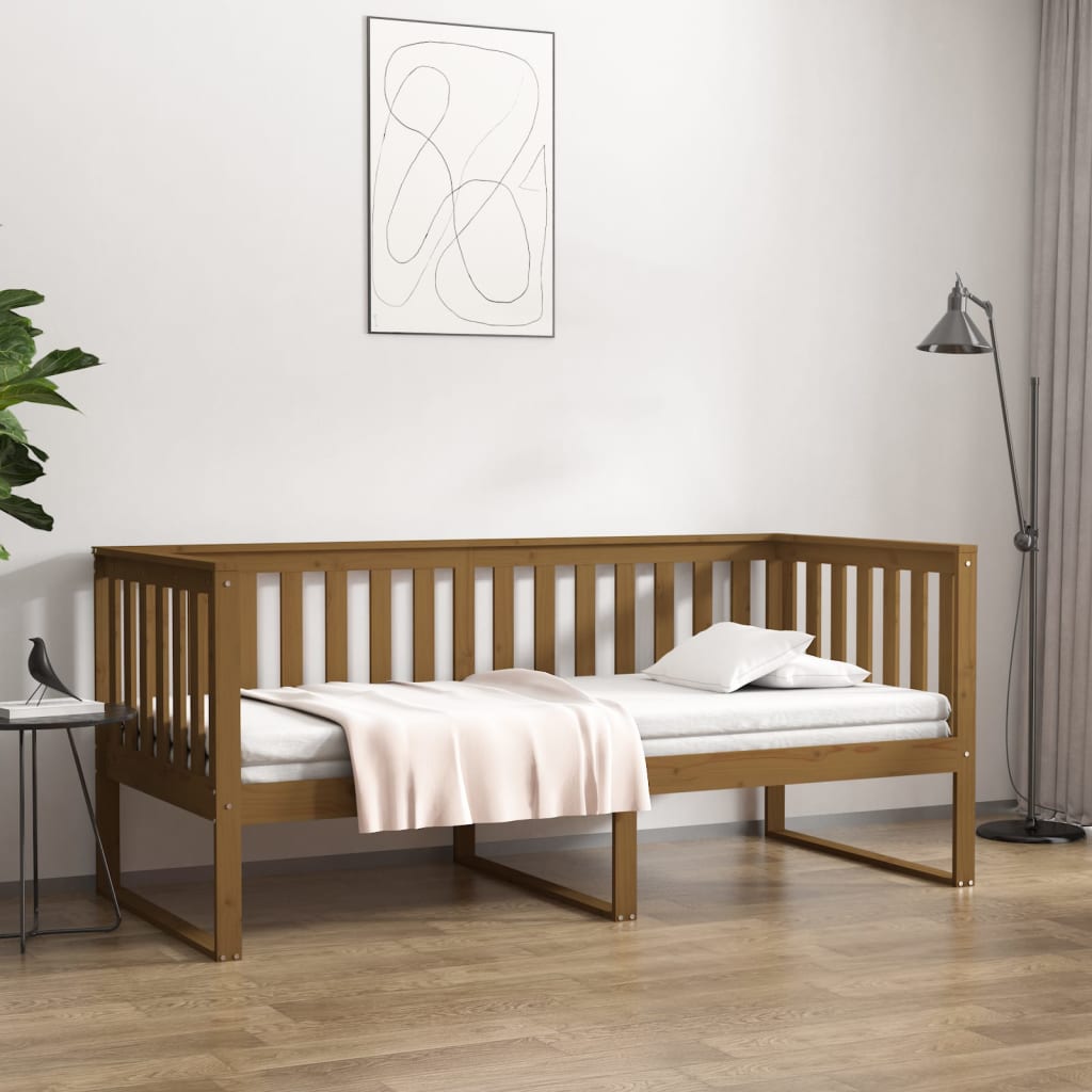 Sohvasänky hunajanruskea 90x190 cm täysi mänty - Sisustajankoti.fi