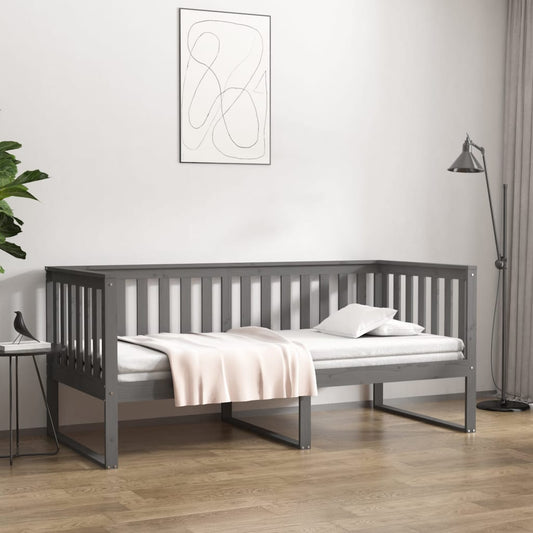 Sohvasänky harmaa 100x200 cm täysi mänty - Sisustajankoti.fi