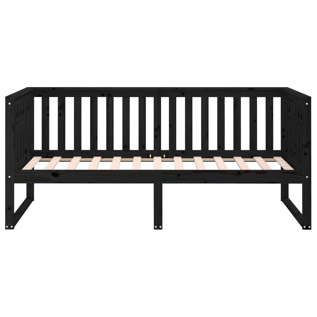 Sohvasänky musta 100x200 cm täysi mänty - Sisustajankoti.fi