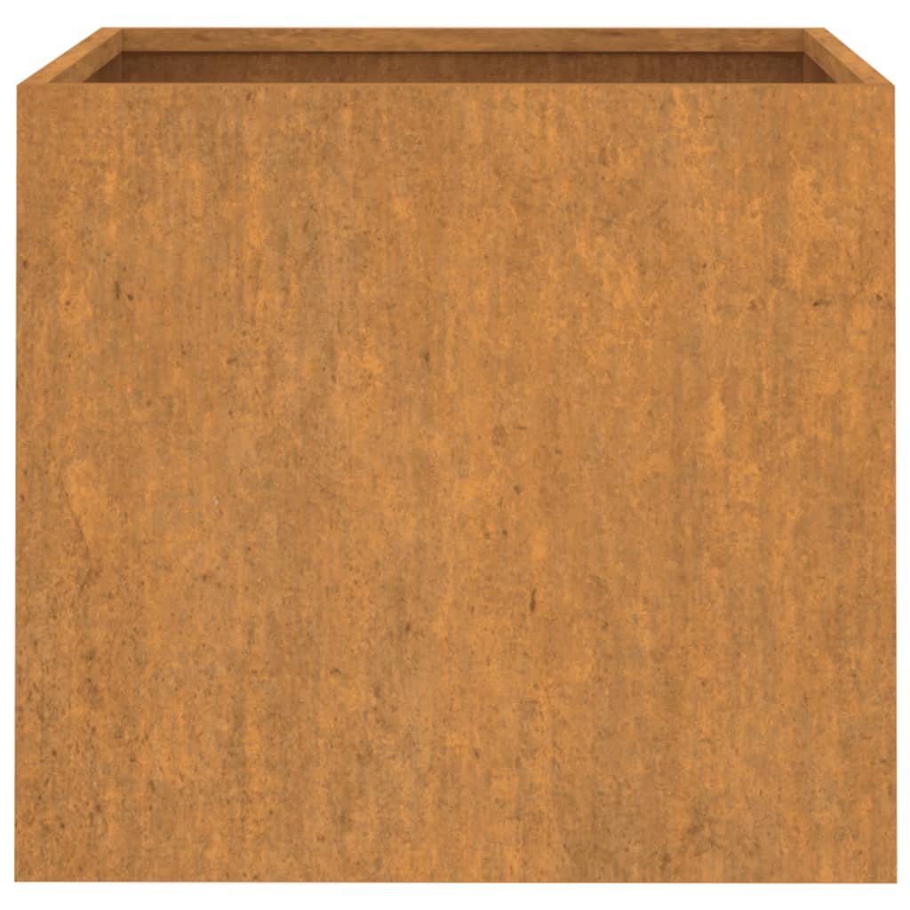 Kukkalaatikot 2 kpl harmaa 42x40x39 cm Corten teräs - Sisustajankoti.fi