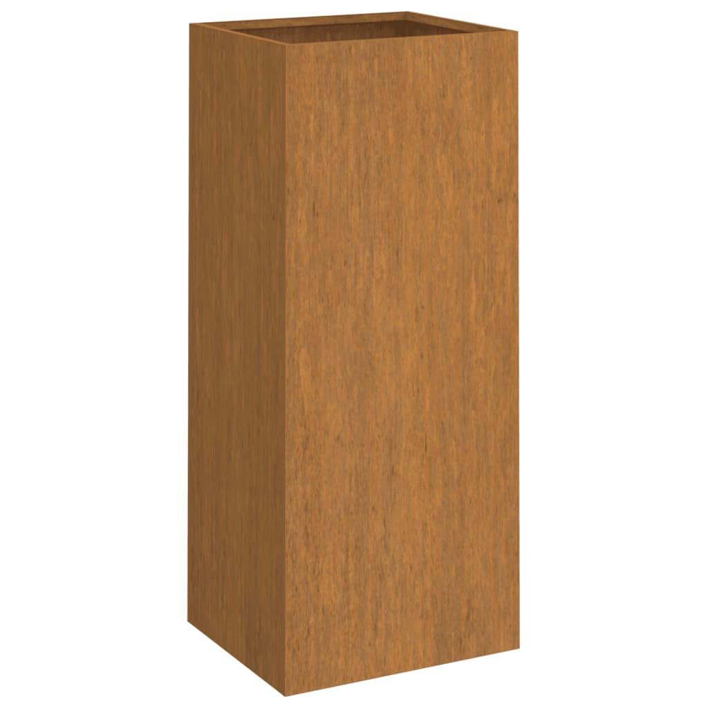 Kukkalaatikko harmaa 32x27,5x75 cm Corten teräs - Sisustajankoti.fi