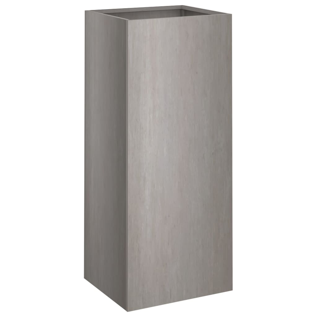 Kukkalaatikko harmaa 32x27,5x75 cm Corten teräs - Sisustajankoti.fi