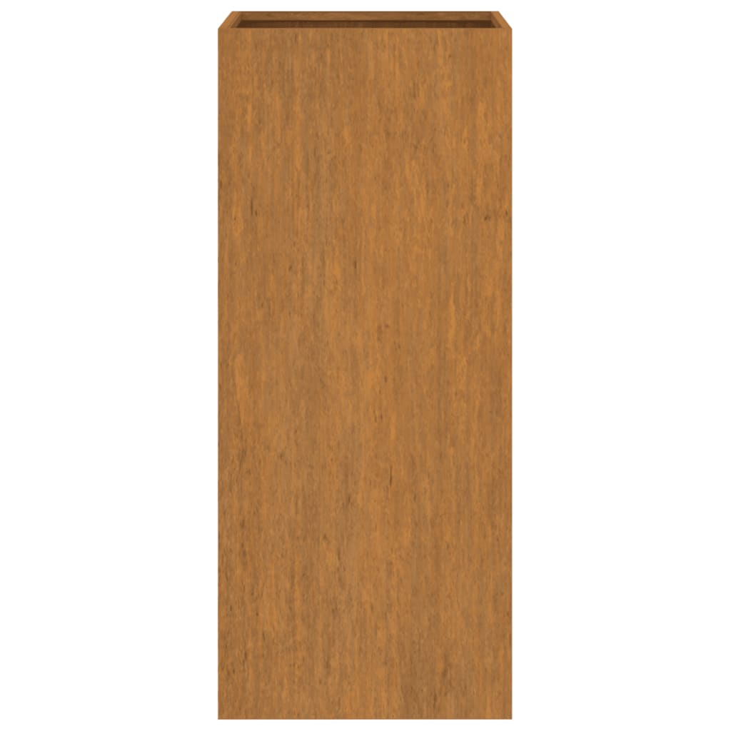 Kukkalaatikko harmaa 32x27,5x75 cm Corten teräs - Sisustajankoti.fi