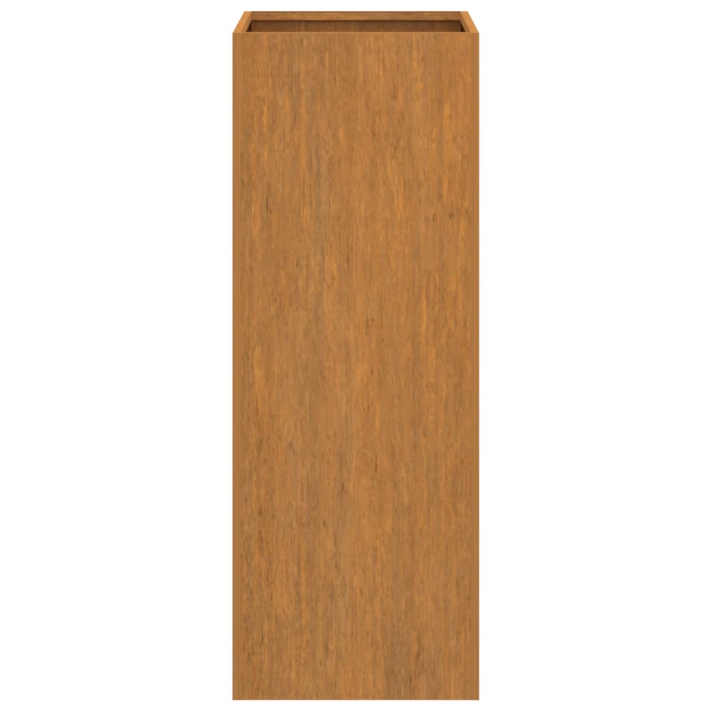 Kukkalaatikko harmaa 32x27,5x75 cm Corten teräs - Sisustajankoti.fi