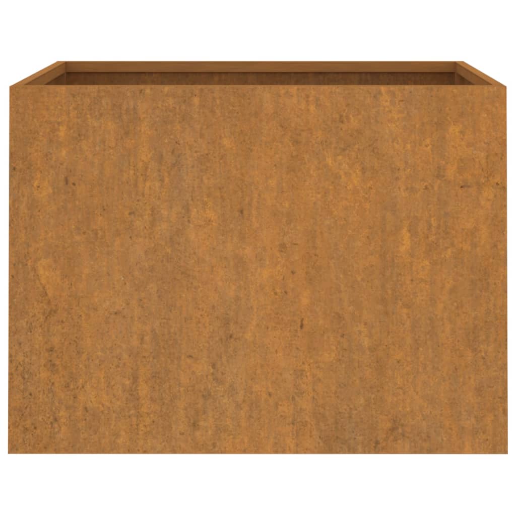 Kukkalaatikko harmaa 62x47x46 cm Corten teräs - Sisustajankoti.fi