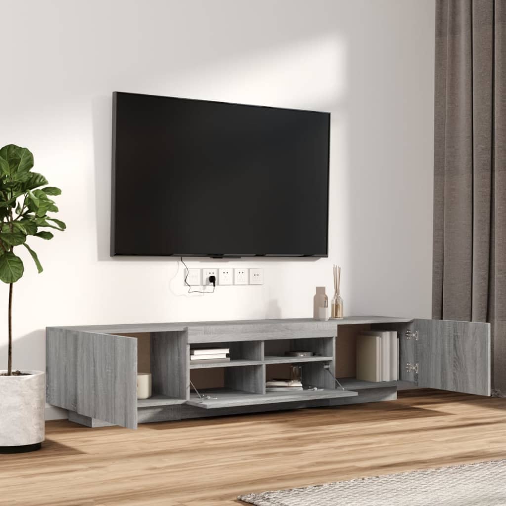 2-osainen TV-kaappisarja LED-valoilla harm. Sonoma tekninen puu - Sisustajankoti.fi