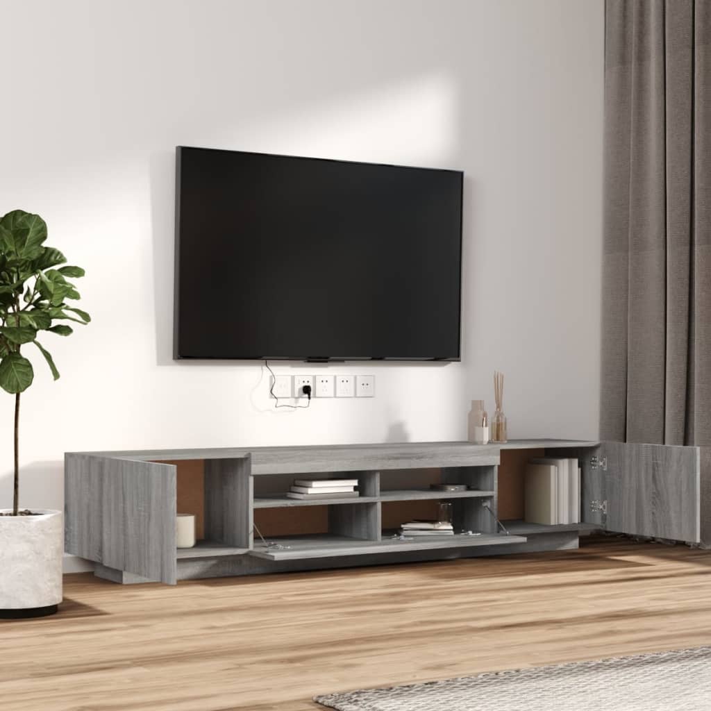 2-osainen TV-kaappisarja LED-valoilla harm. Sonoma tekninen puu - Sisustajankoti.fi