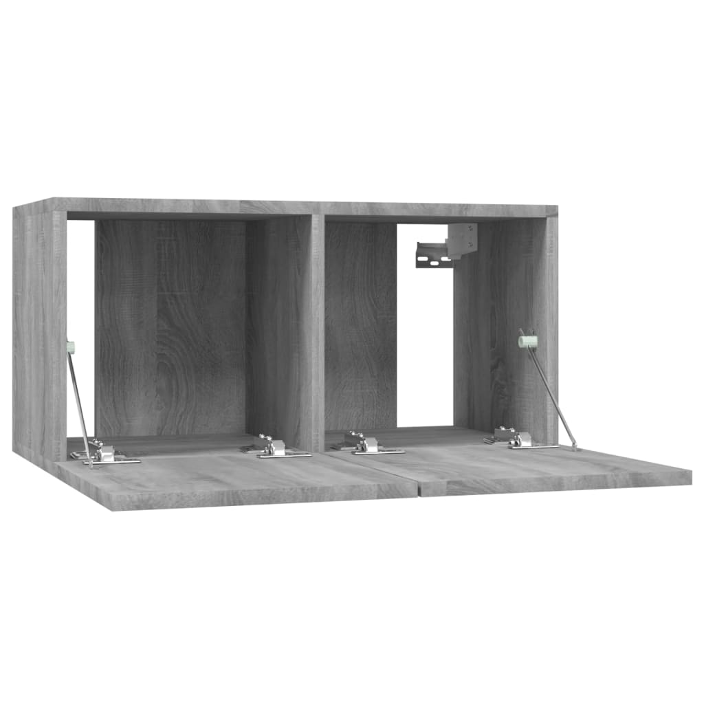 TV-tasot 4 kpl harmaa Sonoma 60x30x30 cm tekninen puu - Sisustajankoti.fi