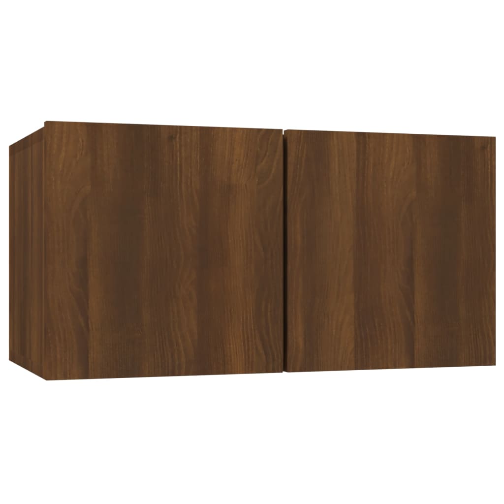 TV-seinäkaapit 4 kpl ruskea tammi 60x30x30 cm tekninen puu - Sisustajankoti.fi