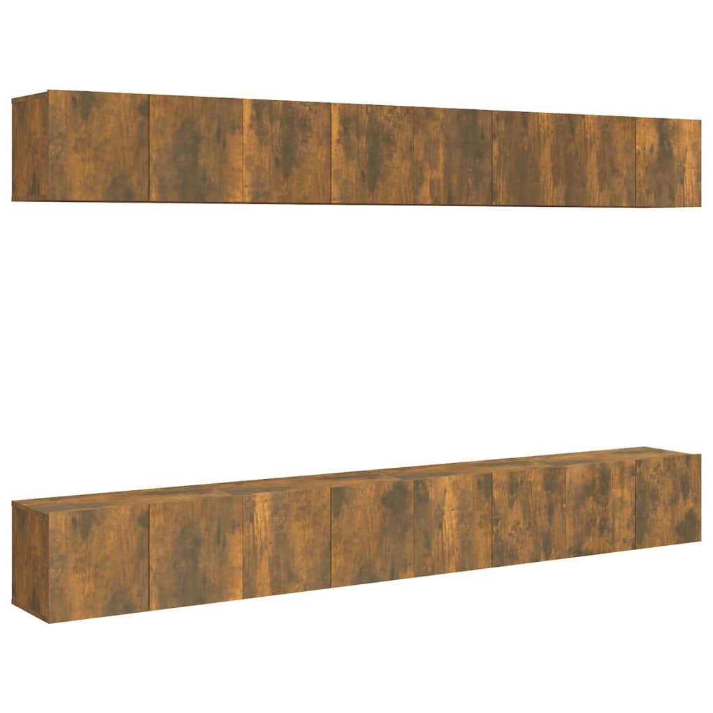 TV-tasot 8 kpl savutammi 60x30x30 cm tekninen puu - Sisustajankoti.fi