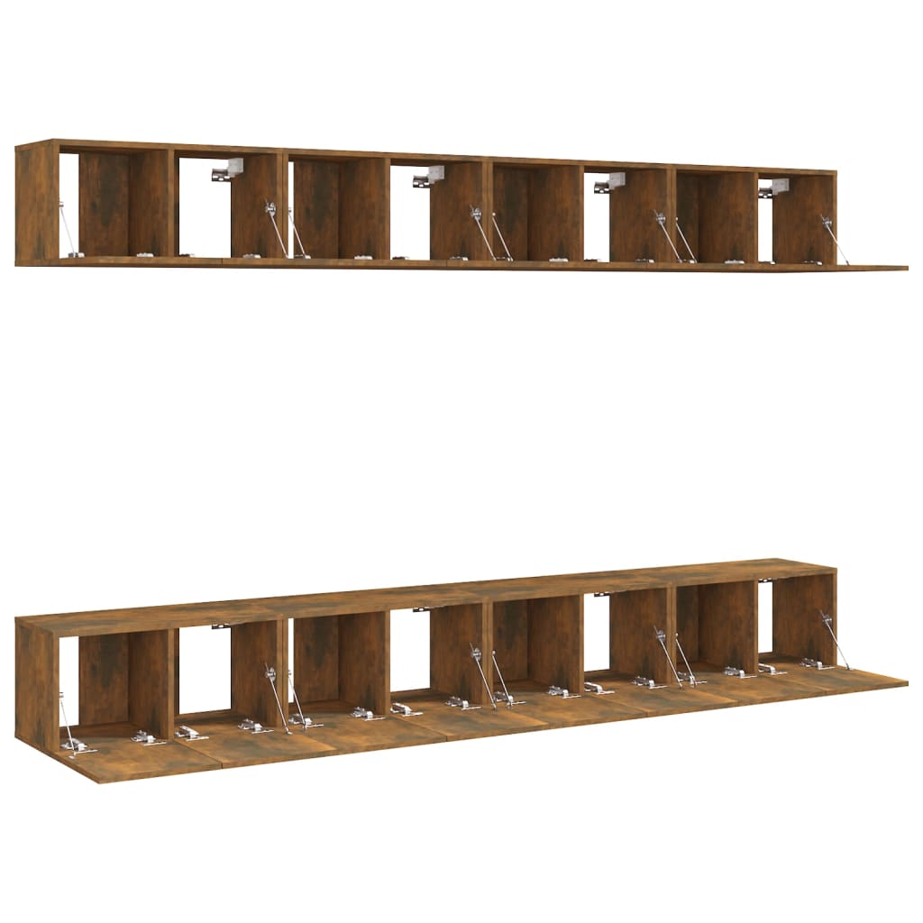 TV-tasot 8 kpl savutammi 60x30x30 cm tekninen puu - Sisustajankoti.fi