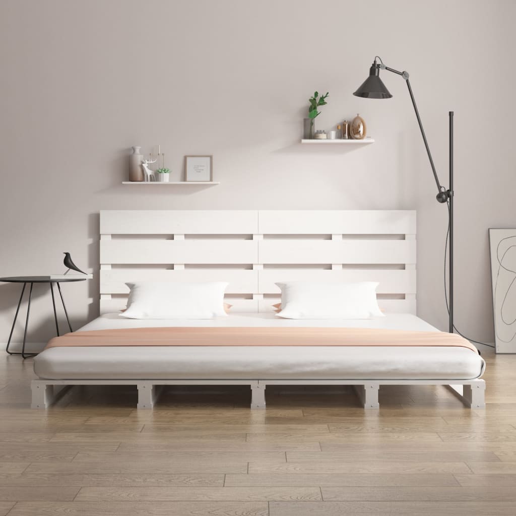 Sängynrunko valkoinen 135x190 cm täysi mänty 4FT6 Double - Sisustajankoti.fi
