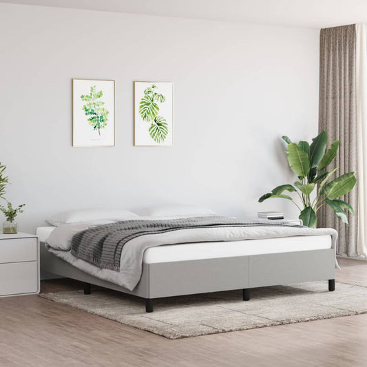 Sängynrunko vaaleanharmaa 180x200 cm 6FT Super King sametti - Sisustajankoti.fi
