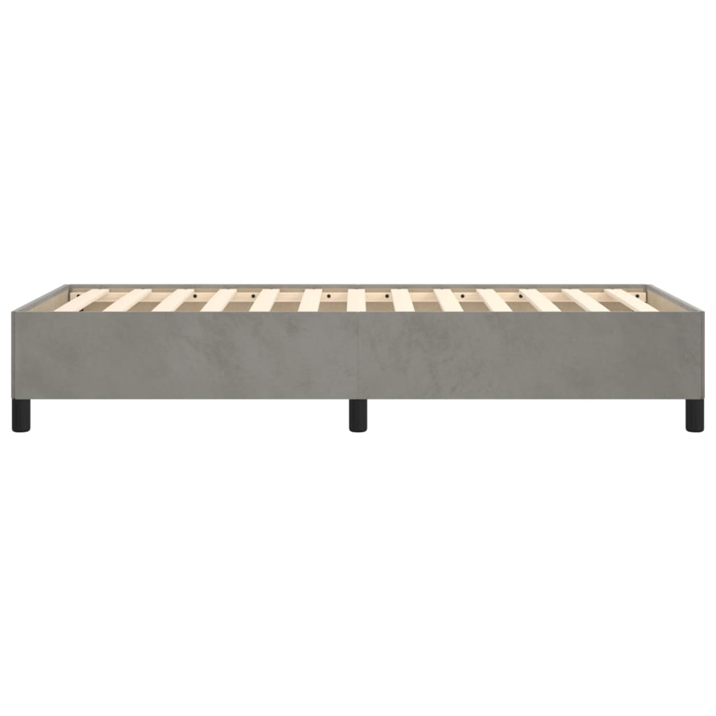 Sängynrunko vaaleanharmaa 90x190 3FT Single sametti - Sisustajankoti.fi