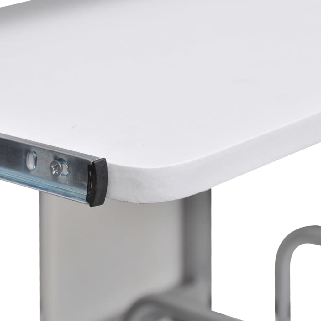 Tietokonepöytä valkoinen 110x52x88,5 cm tekninen puu - Sisustajankoti.fi