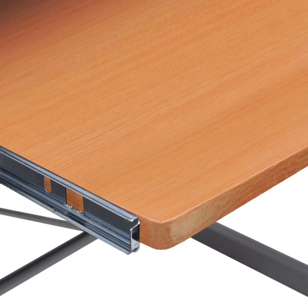 Kulmatietokonepöytä ruskea 132x112x99 cm tekninen puu - Sisustajankoti.fi