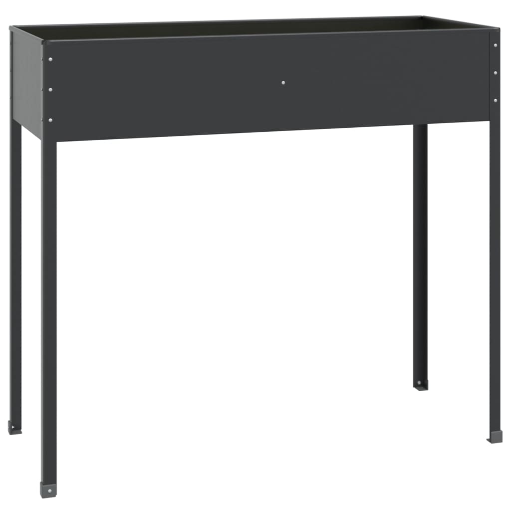 Kukkalaatikko antrasiitti 100,5x40,5x90 cm galvanoitu teräs - Sisustajankoti.fi