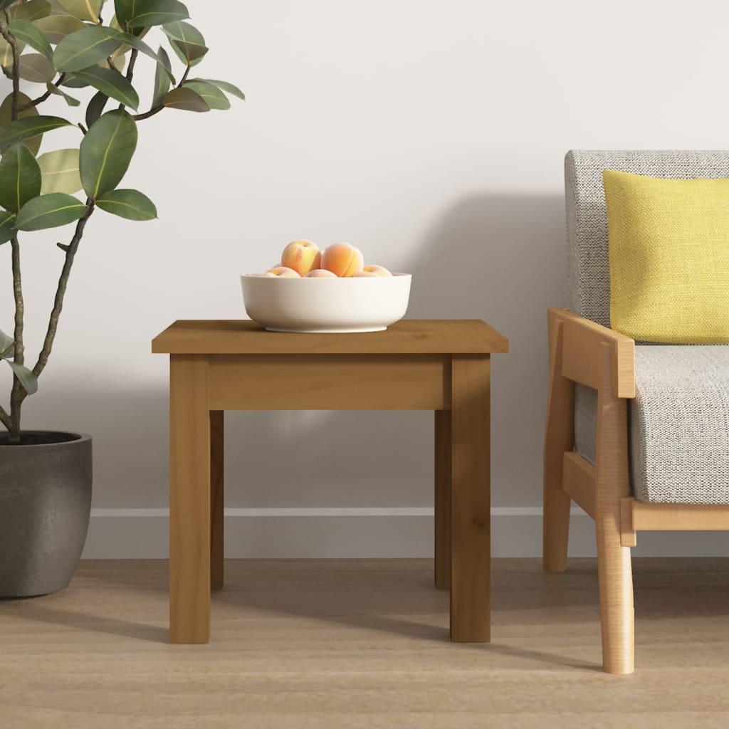Sohvapöytä hunajanruskea 35x35x30 cm täysi mänty - Sisustajankoti.fi