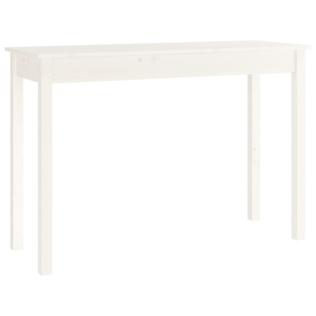 Konsolipöytä valkoinen 110x40x75 cm täysi mänty - Sisustajankoti.fi