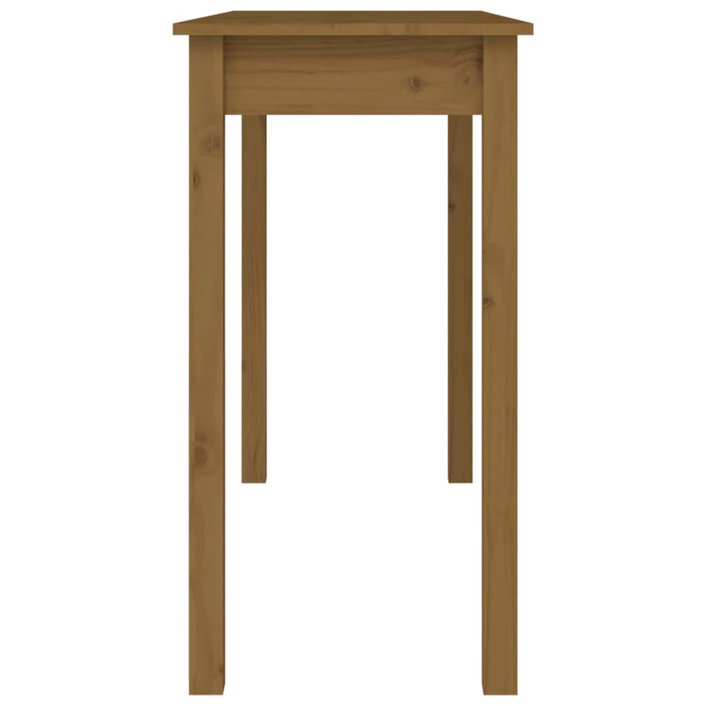 Konsolipöytä hunajanruskea 110x40x75 cm täysi mänty - Sisustajankoti.fi