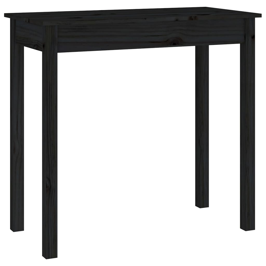 Konsolipöytä musta 80x40x75 cm täysi mänty - Sisustajankoti.fi
