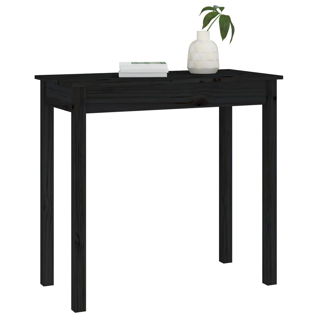 Konsolipöytä musta 80x40x75 cm täysi mänty - Sisustajankoti.fi