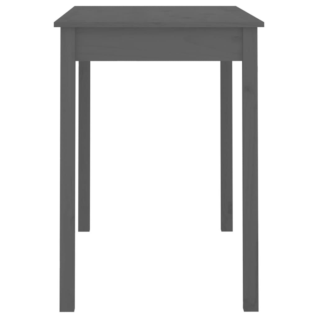 Ruokapöytä harmaa 110x55x75 cm täysi mänty - Sisustajankoti.fi