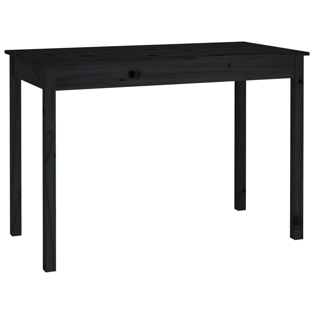 Ruokapöytä musta 110x55x75 cm täysi mänty - Sisustajankoti.fi