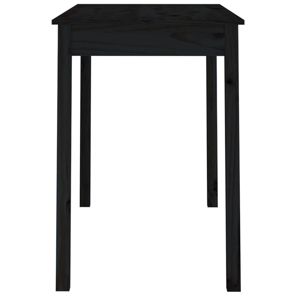 Ruokapöytä musta 110x55x75 cm täysi mänty - Sisustajankoti.fi