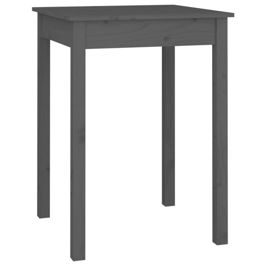 Ruokapöytä harmaa 55x55x75 cm täysi mänty - Sisustajankoti.fi