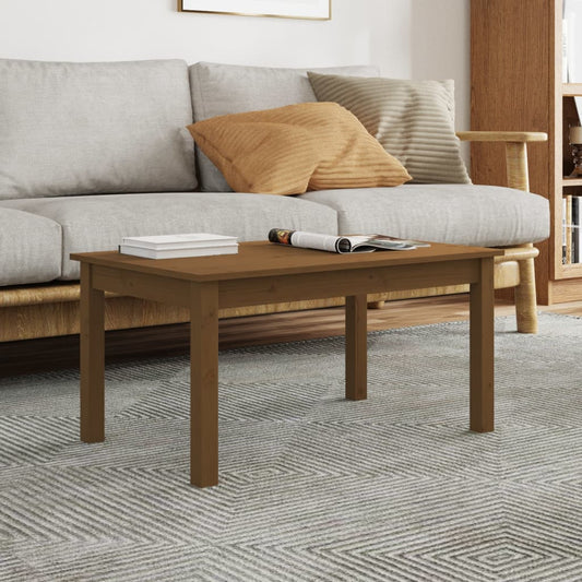 Sohvapöytä hunajanruskea 80x50x40 cm täysi mänty - Sisustajankoti.fi