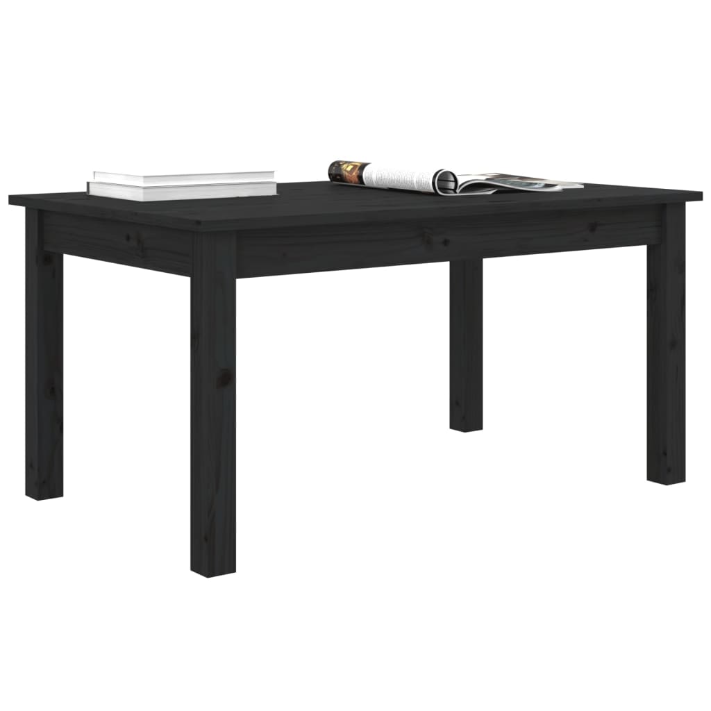Sohvapöytä musta 80x50x40 cm täysi mänty - Sisustajankoti.fi