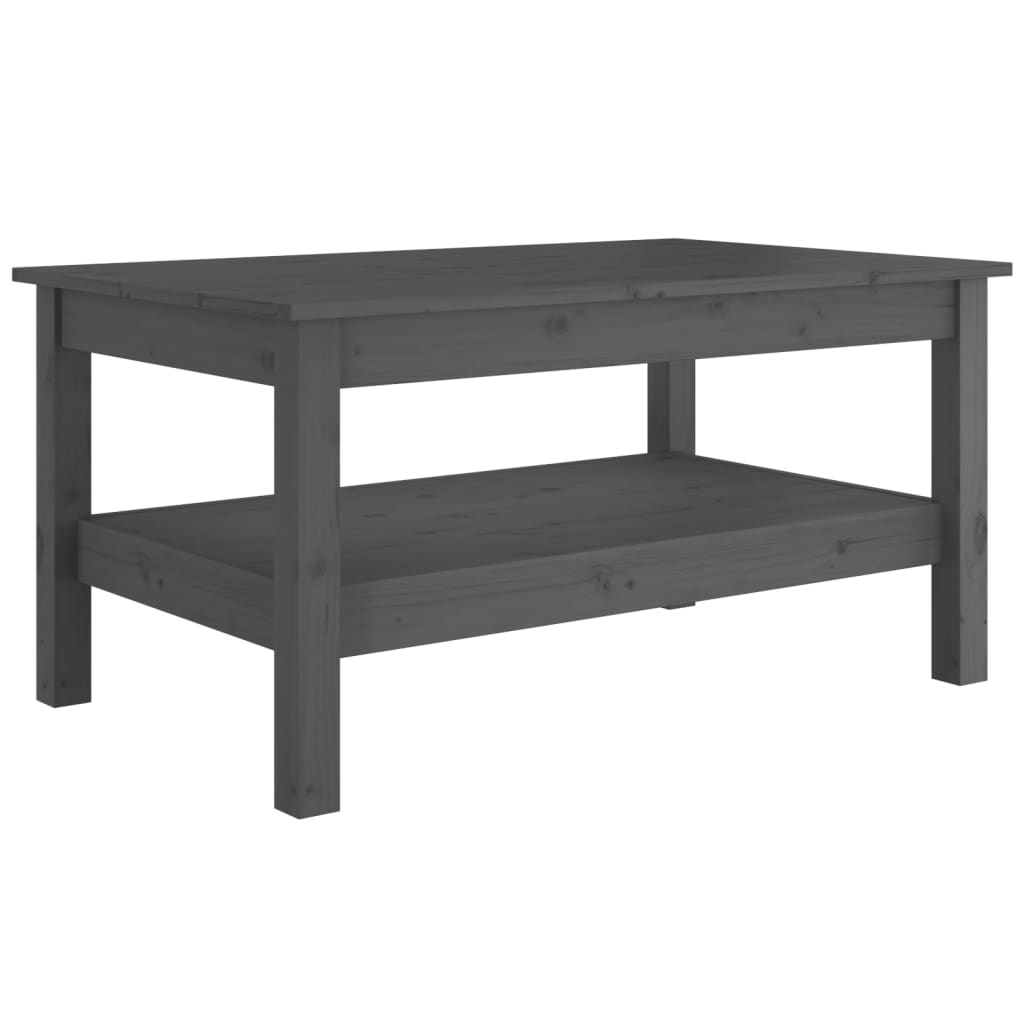 Sohvapöytä harmaa 80x50x40 cm täysi mänty - Sisustajankoti.fi